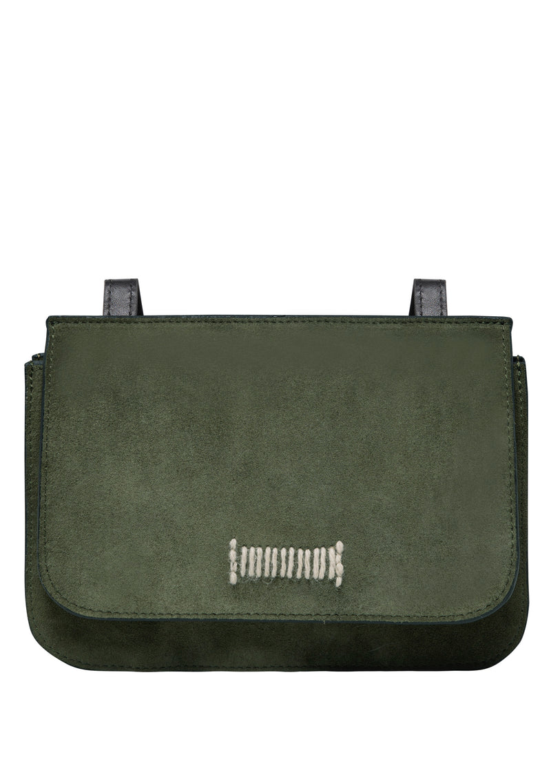 Perri Khaki Green Suede